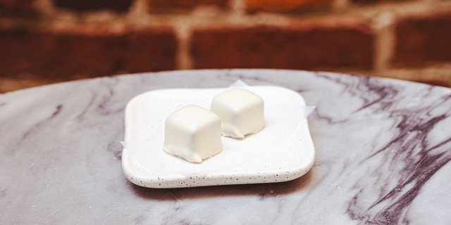 White Chocolate Dipped Caramel