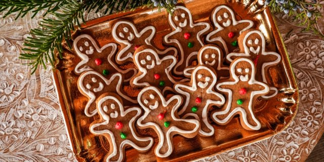 Gingerbread Men Small Christmas Cookie Platter