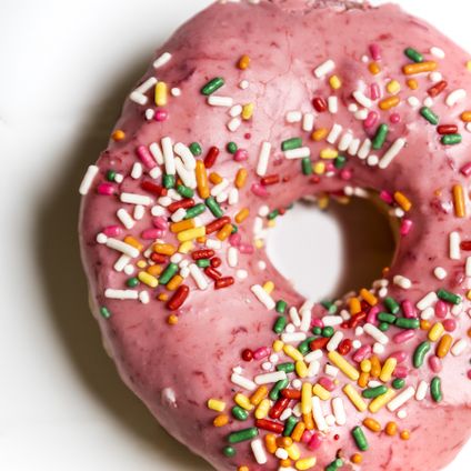 Pink Sprinkles Raised Donut