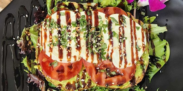 Avocado Toast Caprese Style