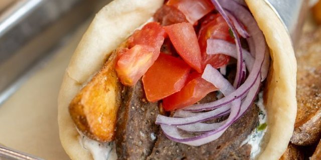 Hand-Pressed Lamb Gyro