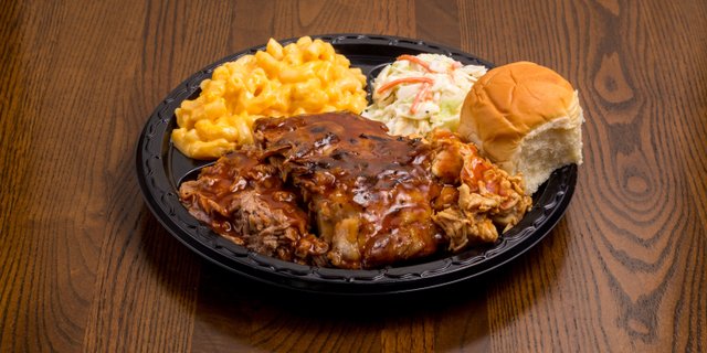 Baby Back Ribs, BBQ Pork & Chopped BBQ Chicken