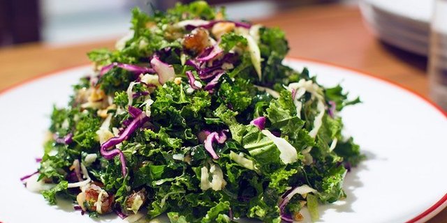 Purple & Black Kale Salad