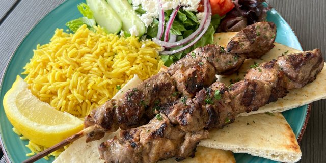 Lamb Souvlaki Combo