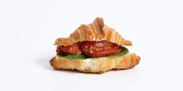 Goat Cheese, Spinach, Roasted Tomato Sandwich