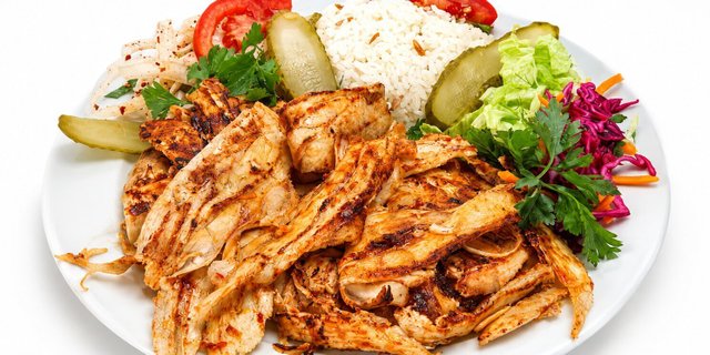 Grilled Chicken Doner Platter With Rice
