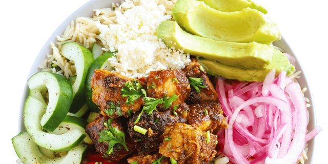 Honey Harissa Chicken Rice Bowl