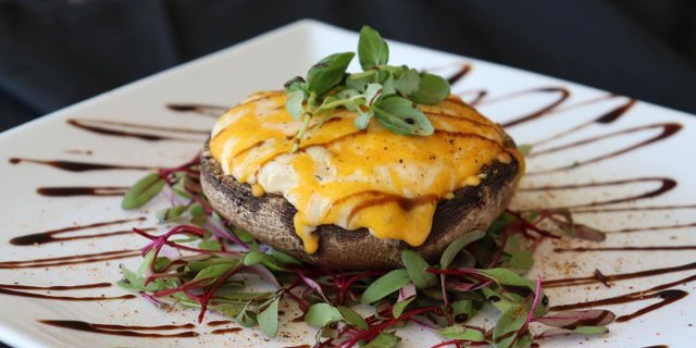 Herb & Ricotta Stuffed Portobello Mushroom