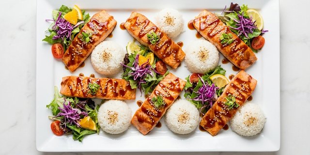 Salmon Teriyaki Dinner