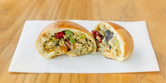 Roasted Veggie Omelet Kolache