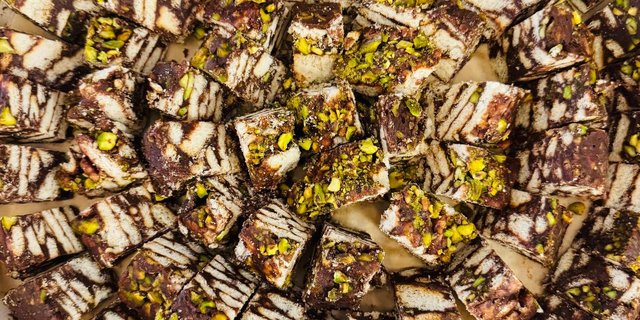 Dark Chocolate Pistachio Lazy Cake