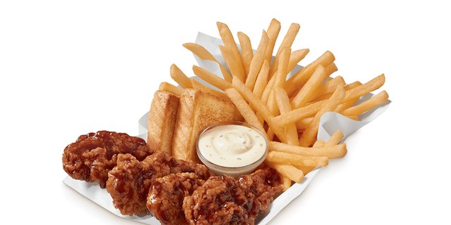 Honey BBQ Sauced & Tossed Chicken Strip Basket