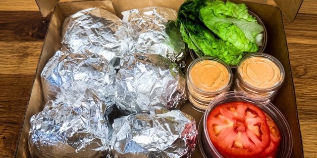 6 Single Burger Box