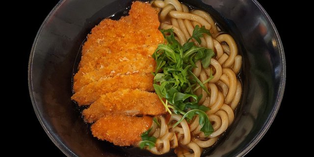 Spicy Black Garlic Udon w/ Katsu