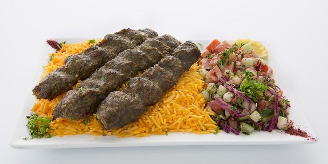 Beef Kefta Kebab Plate