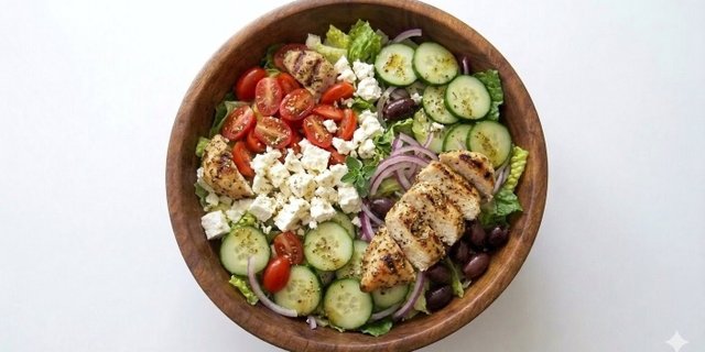 Greek Salad w/ Chicken Tray