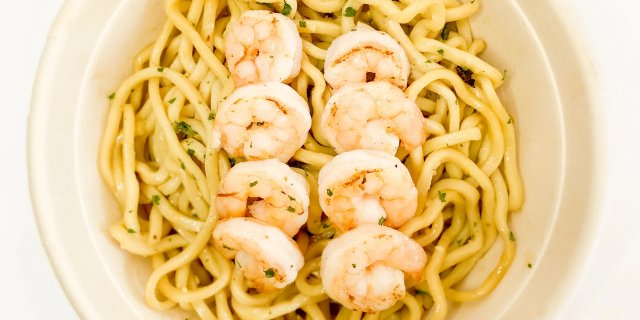 Grilled Shrimp Garlic Noodles