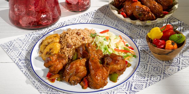 Brown Stew Chicken Meal