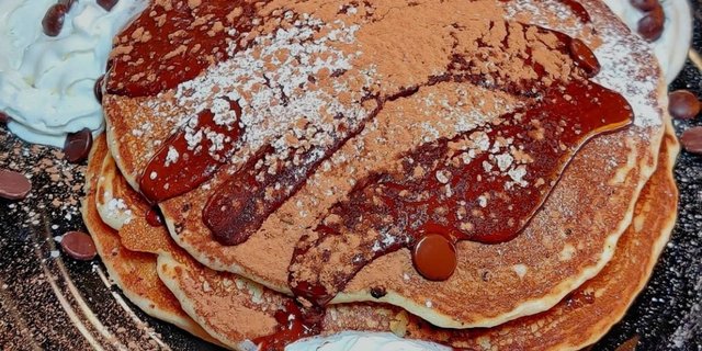 Choco Chocolate Chip Pancakes