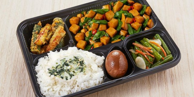 Three Cup King Oyster Mushroom Bento Box