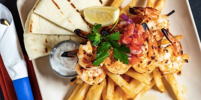 Shrimp Souvlaki Skewers