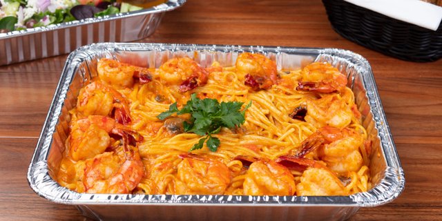 Spicy Prawn Linguine