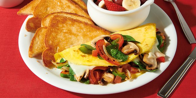 Loaded Veggie Omelette