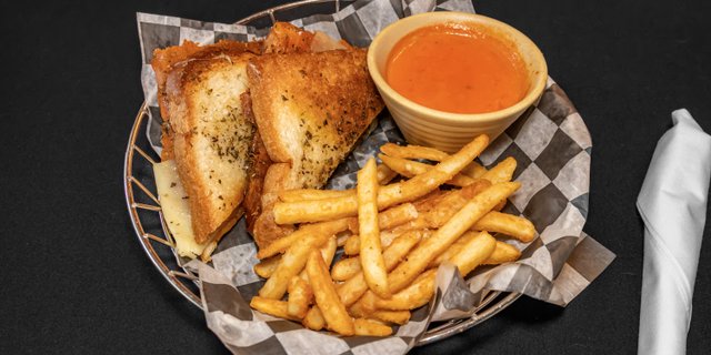 Garlic Bread Grilled Cheese Sandwich