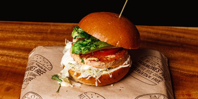 Wild Terrific Pacific Village Salmon Burger