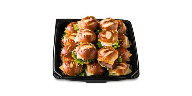 Pretzel Slider Snack Square Tray