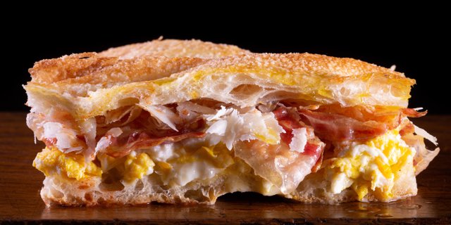 Eggs, Bacon & Parm Sandwich