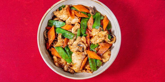 Chicken & Snow Peas Pan
