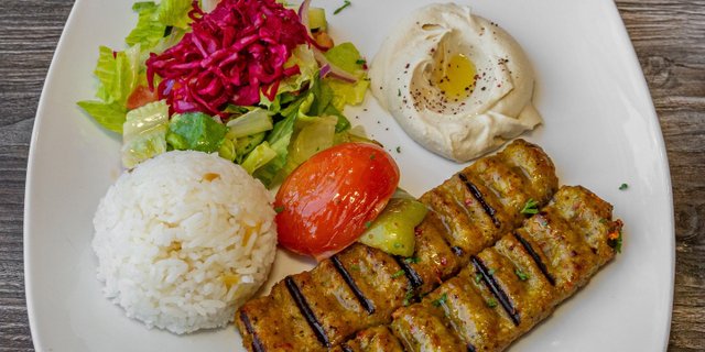 Chicken Adana Kebab Plate