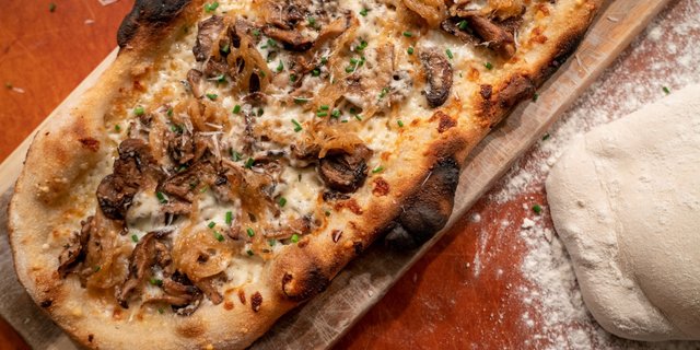 Mushroom Alsatian Flatbread