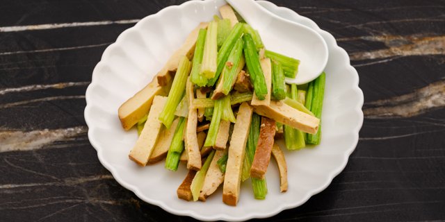 Savory Tofu w/ Celery Shoots Tray