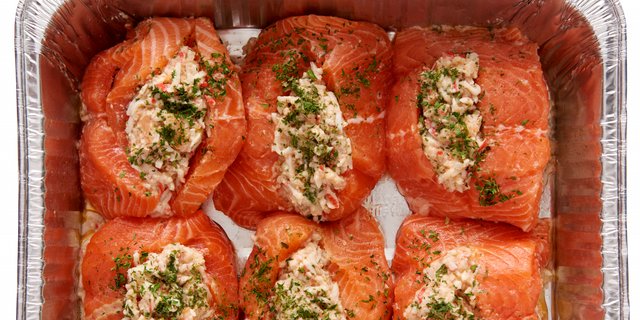 Crab Stuffed Salmon
