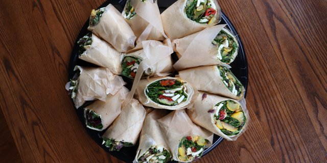 Roasted Veggie & Mozzarella Wrap