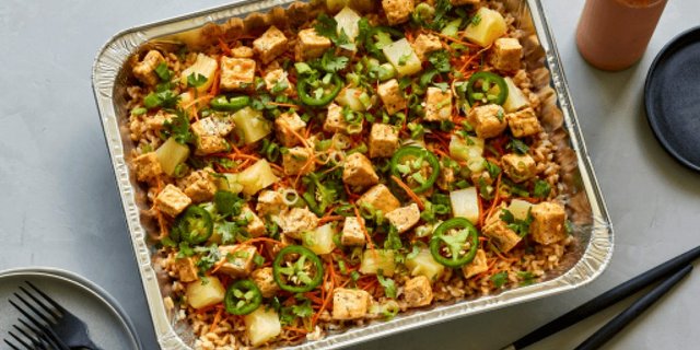 Red Coconut Curry Stir-Fry Platter