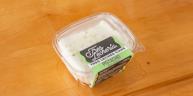 Pistachio Tres Leches Cake Slice
