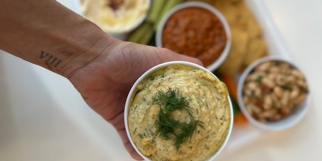Lemon-Dill Hummus Platter