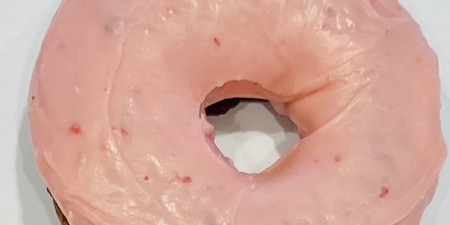Vegan Strawberry-Frosted Donut