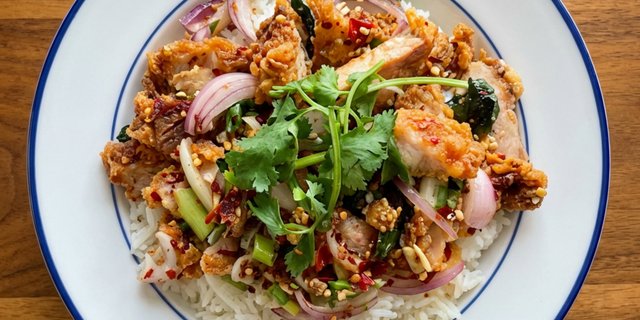 Khao Kai Saap (Yum Yum Chicken)