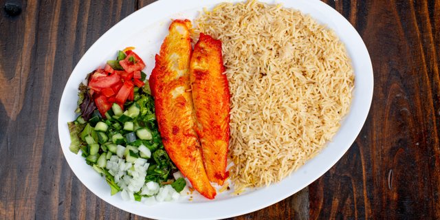 Tilapia Fish Rice Platter