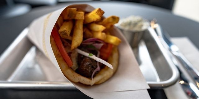 Lamb Souvlaki Pita Wrap