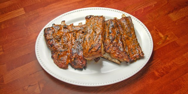 Mango Rum Glazed Ribs