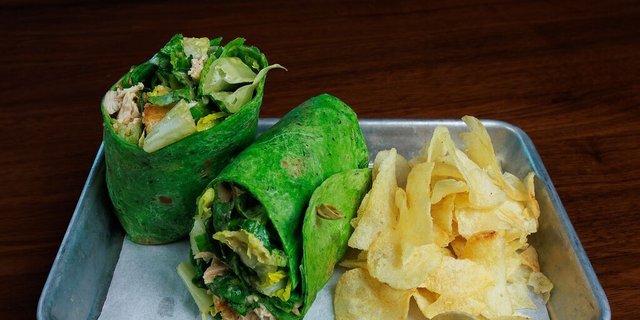 On The Green Chicken Caesar Wrap