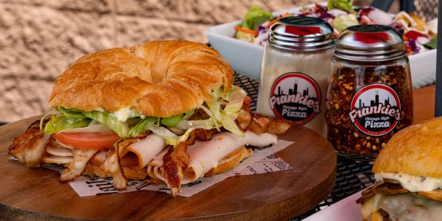 Smoked Turkey Croissant Club Sandwich