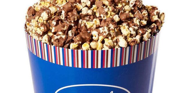 Milk Chocolate-Covered Popcorn Drum