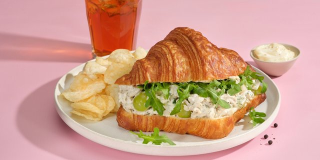 Chicken Salad Croissant, Chips, & Brownie