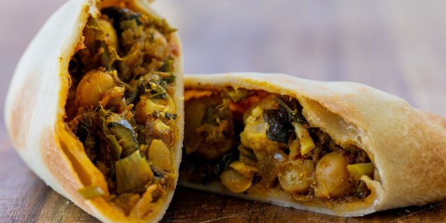 Vegan Veggie Chickpea Empanada